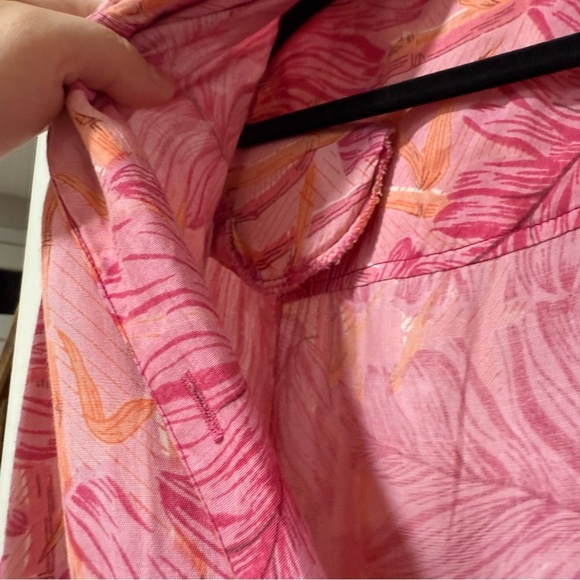 Adini feather print maxi vintage dress Large - Picture 6 of 8